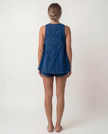 Denim Two-Piece Set